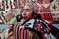 Horn player at Inti Raymi celebration, Peru