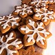 Vegan gingerbread snowflake
