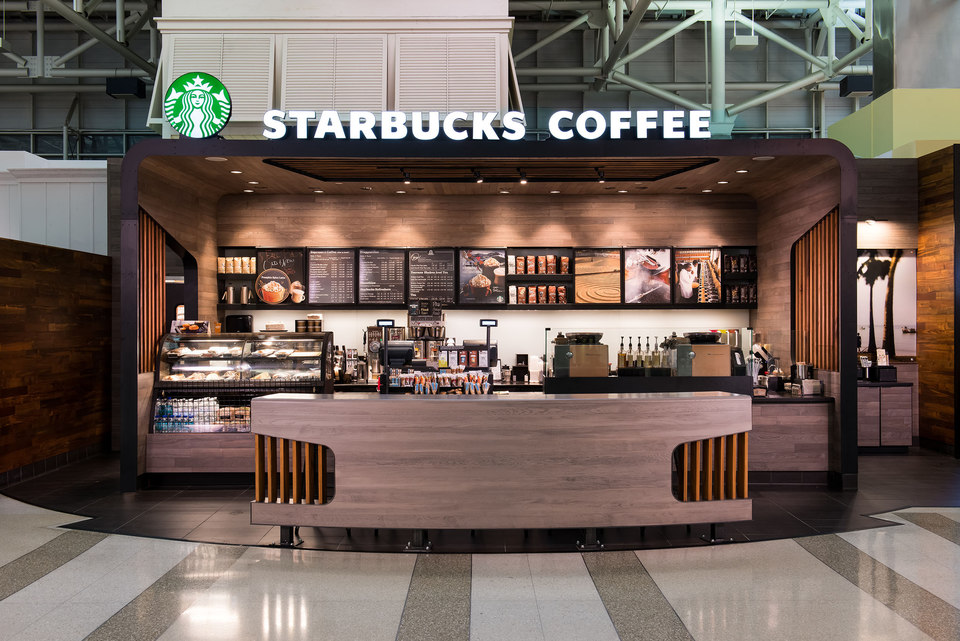 Ft Lauderdale Airport (FLL), Terminal 1C Starbucks Licensed Store Design