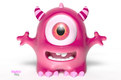 Pink Monster - vinyl Toy !